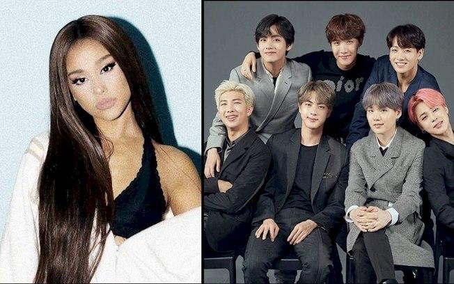 Ariana Grande pode gravar uma colaboração com o BTS, segundo site