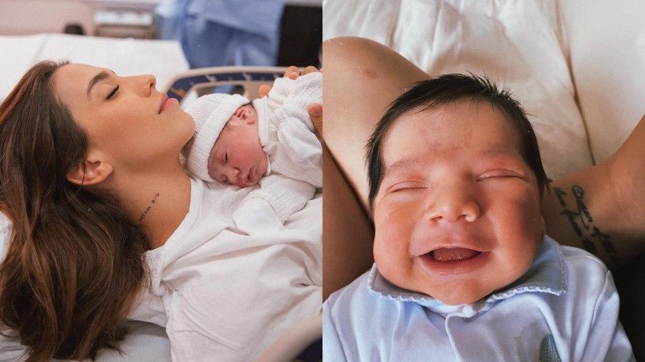 Gabi Brandt mostra rosto do caçula Henri: 