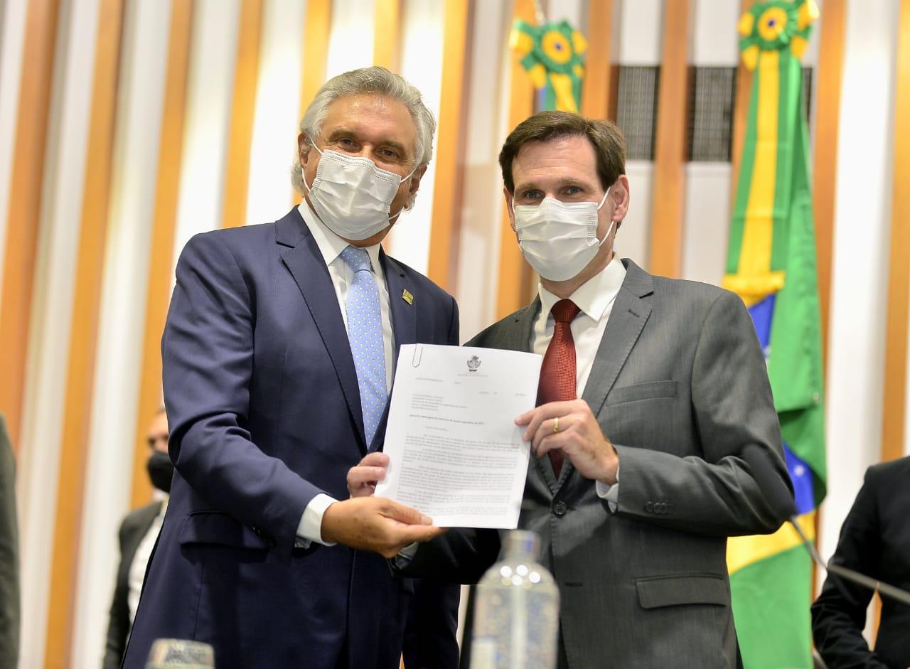 Caiado apresenta Metas para 2021, durante sessão inaugural do segundo biênio da Assembleia Legislativa