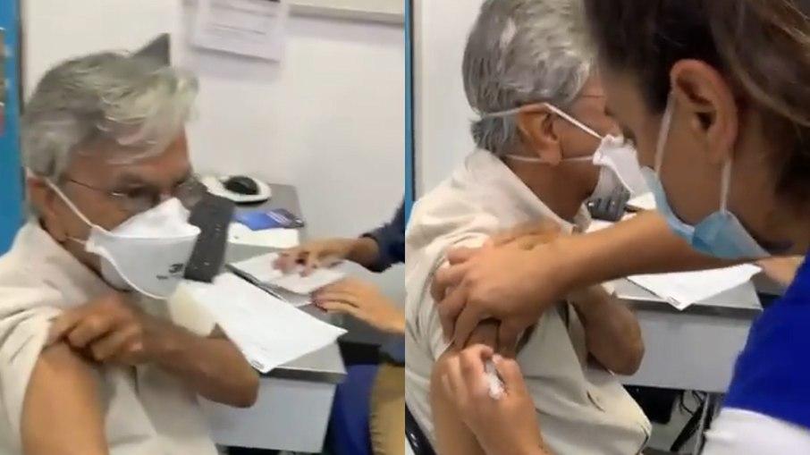 Caetano Veloso é vacinado contra a Covid-19: 