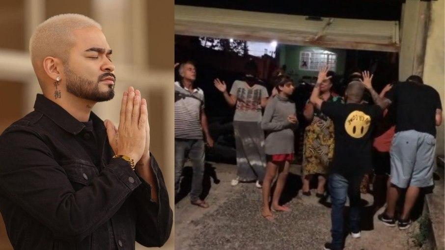 Com pais internados, Yudi reúne fiéis sem máscaras em porta de hospital