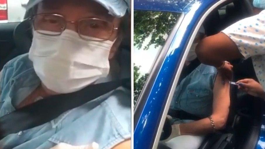 Roberto Carlos toma a vacina contra Covid-19: 