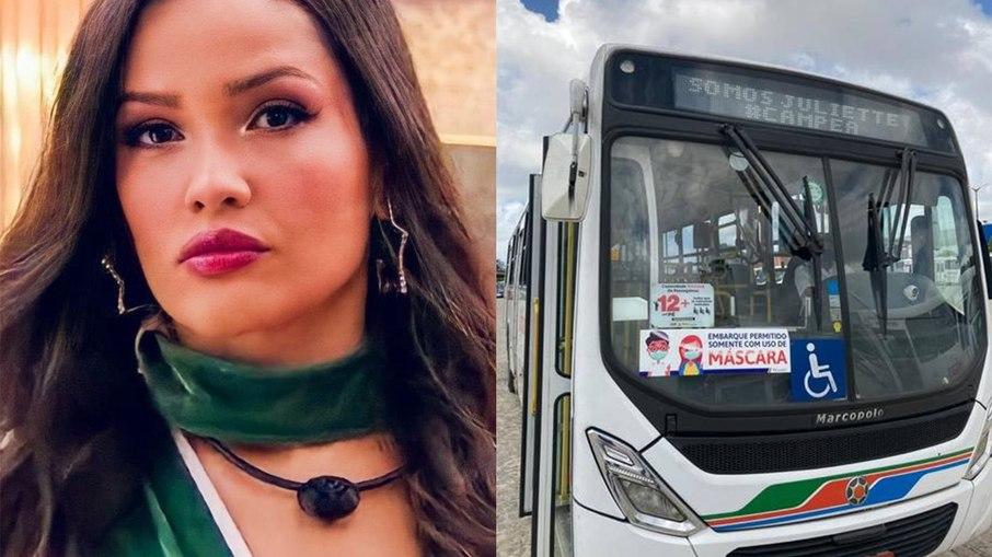 'BBB 21': Juliette é homenageada por ônibus de João Pessoa