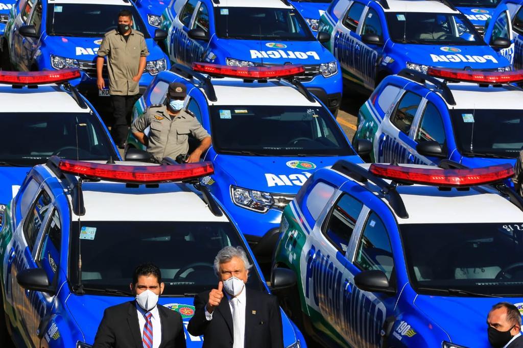 Caiado entrega mais de 400 novas viaturas e equipamentos para profissionais da segurança pública