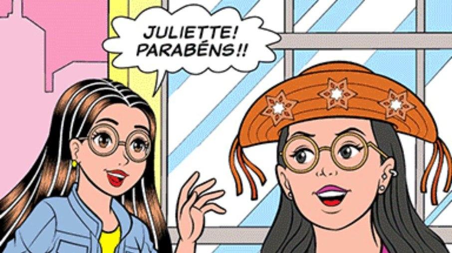 Juliette é homenageada por Maurício de Sousa em tirinha com personagem Tina