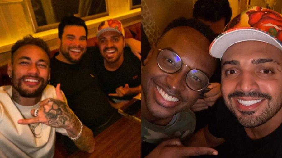 Neymar, Gil, Thiaguinho e mais famosos são criticados por jantar com aglomeração