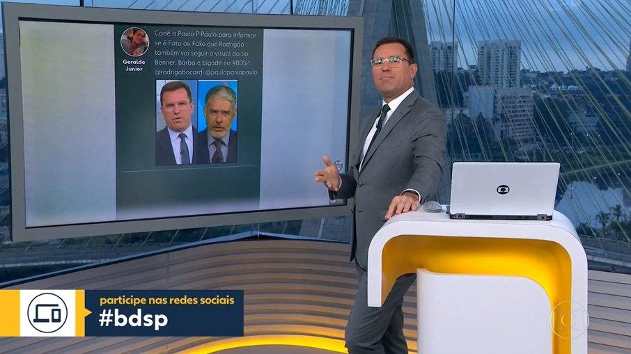 Rodrigo Bocardi opina sobre novo visual de Bonner: 