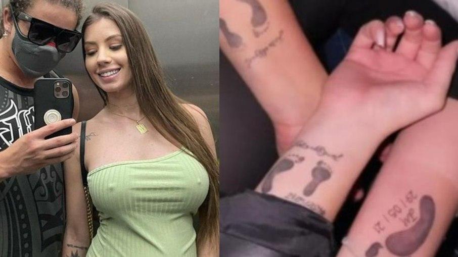 Amigas de Maria Lina fazem tatuagem em homenagem a João Miguel