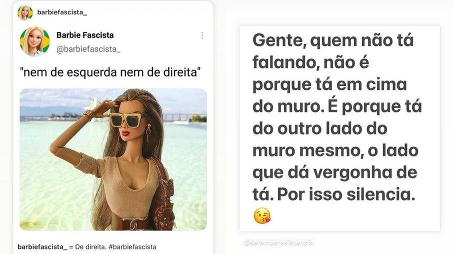 Bruno Gagliasso manda indireta para Juliana Paes: 'De direita'