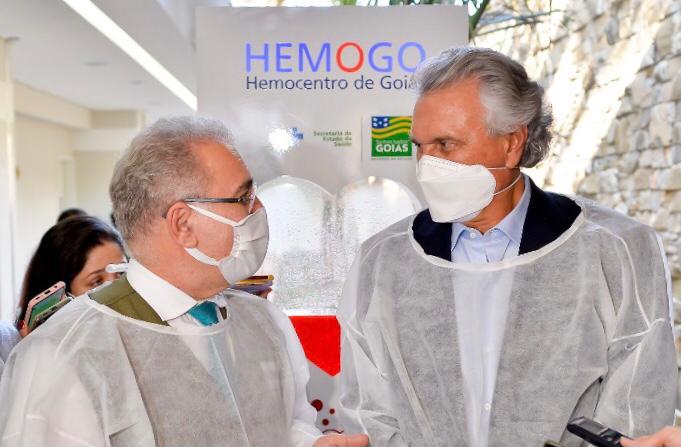 Em encontro com Caiado, ministro da Saúde diz que “já temos vacinas suficientes para imunizar toda população brasileira