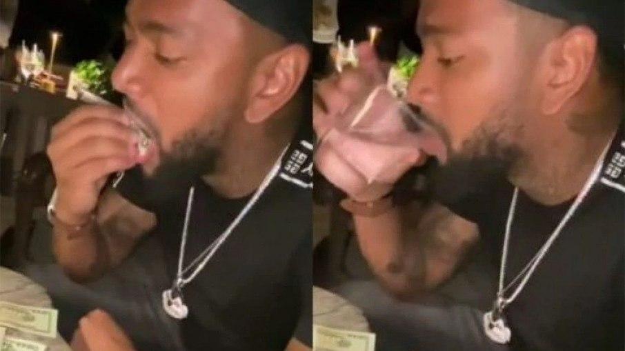 Nego do Borel come dinheiro e vira polêmica, assista ao vídeo