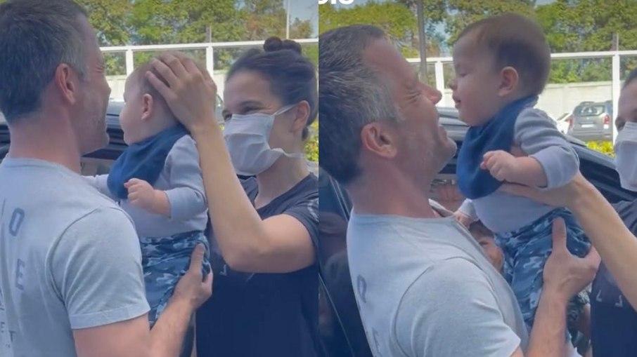 Filho de Malvino Salvador e Kyra Gracie recebe alta e reencontra irmãs; veja