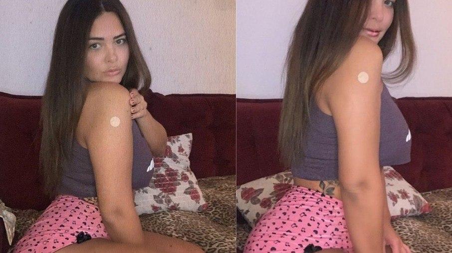 Geisy Arruda sensualiza após tomar vacina da Covid: 