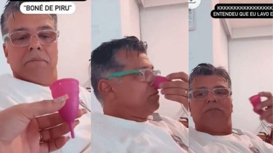 Filha de Maurício Mattar o apresenta ao coletor menstrual: 