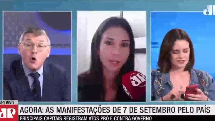 Amanda Klein é interrompida em transmissão sobre manifestações de 7 de setembro