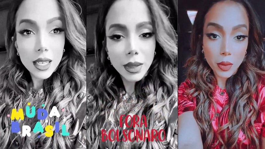 Anitta questiona motivo pelos quais brasileiros estão indo para manifestações