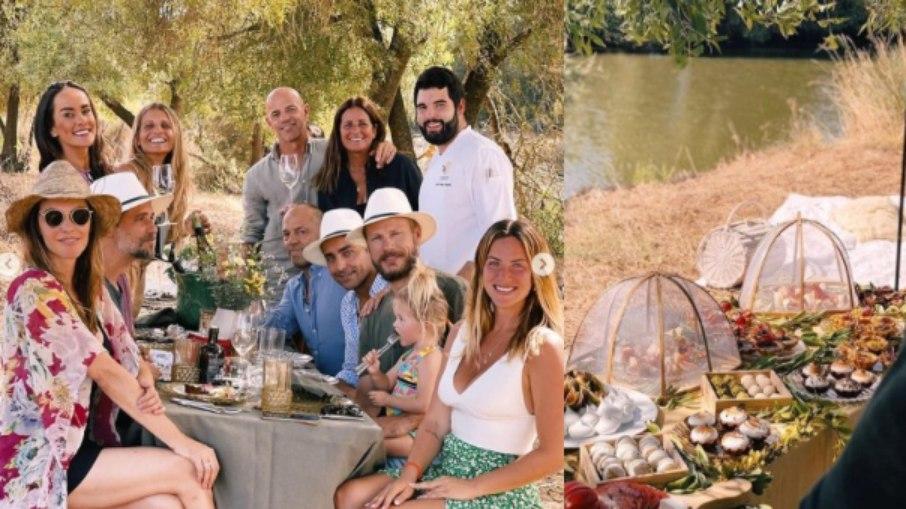 Fernanda Lima e Giovanna Ewbank compartilham fotos de encontro entre amigos