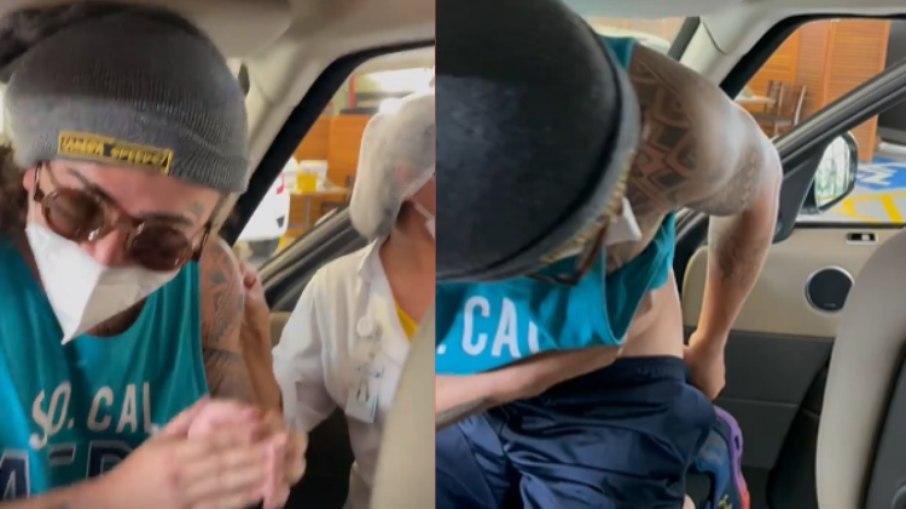 Joinville? Whindersson Nunes tenta tomar vacina contra Covid-19 no bumbum
