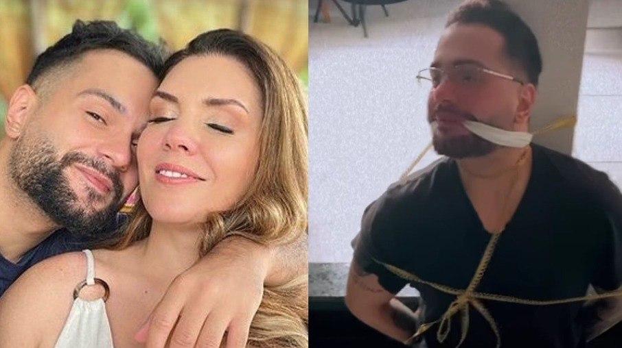 Simony amarra noivo após ele perder aliança: 