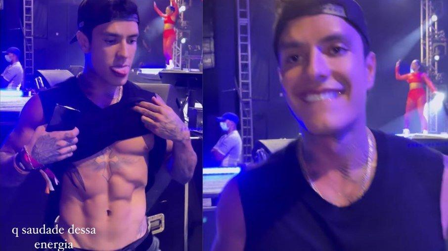 'A Fazenda 13': noivo de Sthe Matos curte festa sozinho: 