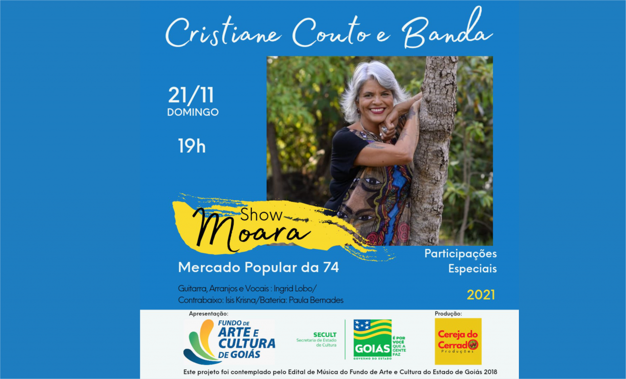 Cristiane Couto faz show gratuito em Goiânia