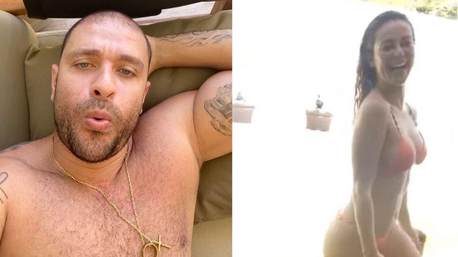 Diogo Nogueira e Paolla Oliveira curtem dia de sol: 