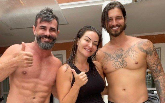 Laura Keller chora com encontro entre ex-marido e atual namorado