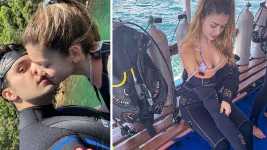 Luan Santana leva nova namorada para mergulhar em Angra dos Reis
