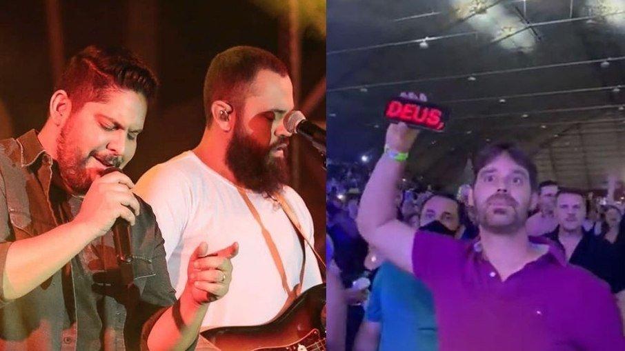 Jorge e Mateus pausam show após fã fazer pedido inusitado; assista