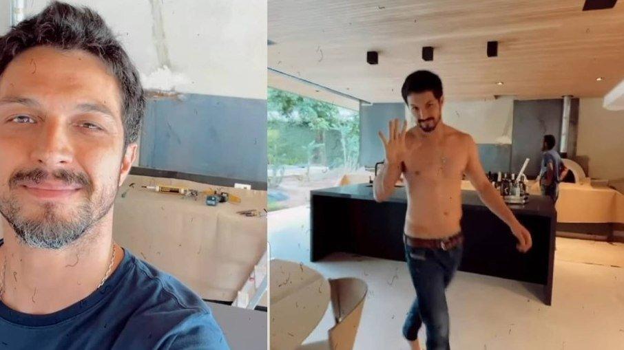 Rômulo Estrela mostra perrengue em obra de casa nova