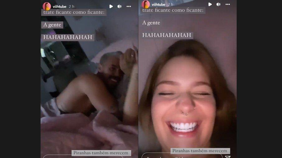 Viih Tube e Lipe Ribeiro aparecem juntos na cama após 