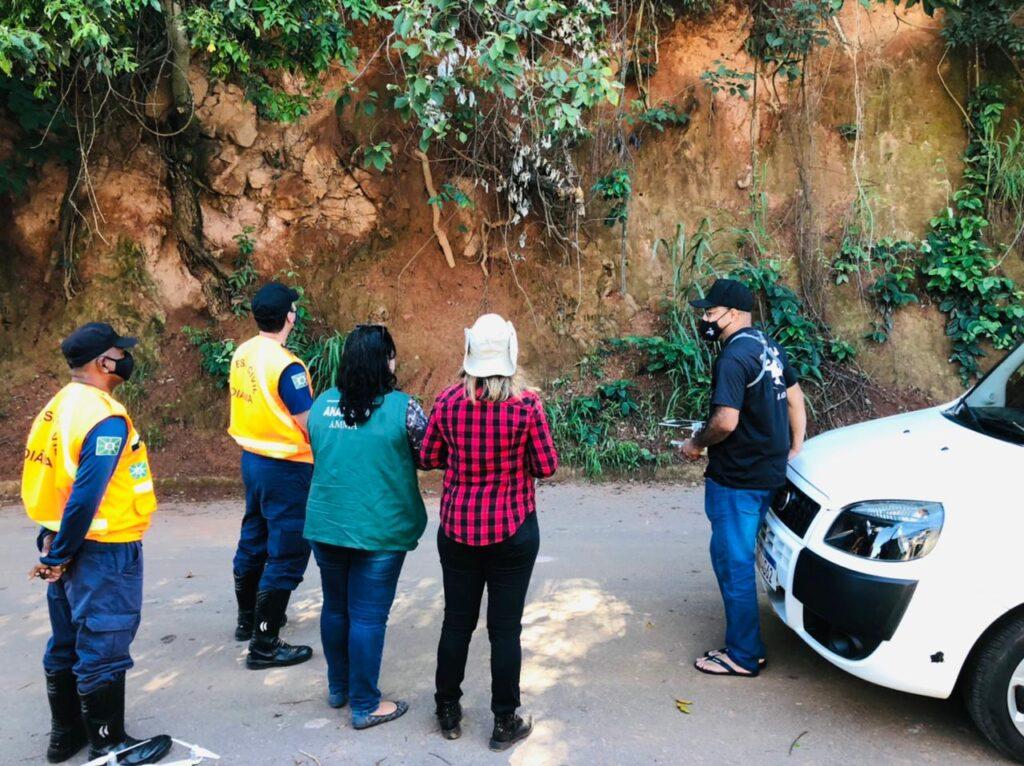 Defesa Civil, Amma e Seinfra monitoram terreno na Rua da Mantiqueira