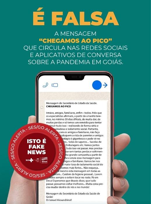 Saúde alerta contra fake news sobre picos da doença em Goiás