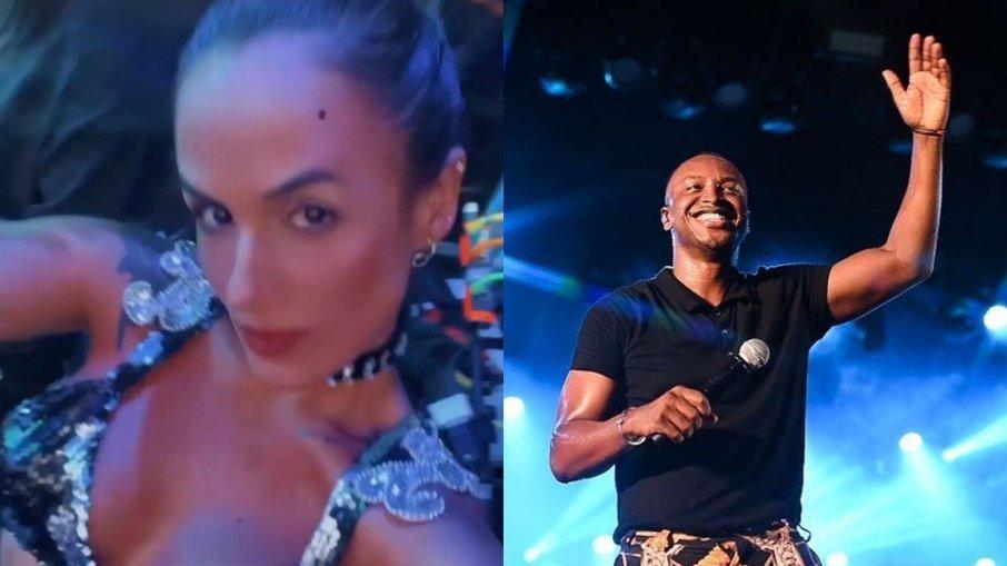 Carol Peixinho curte show de Thiaguinho no palco após assumir namoro