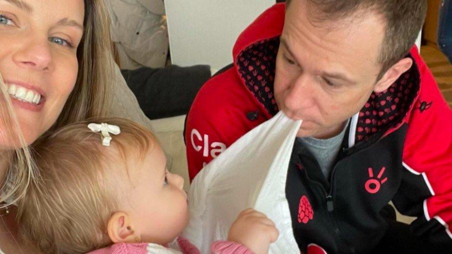 Faustão presta apoio a Tiago Leifert e Daiana Garbin