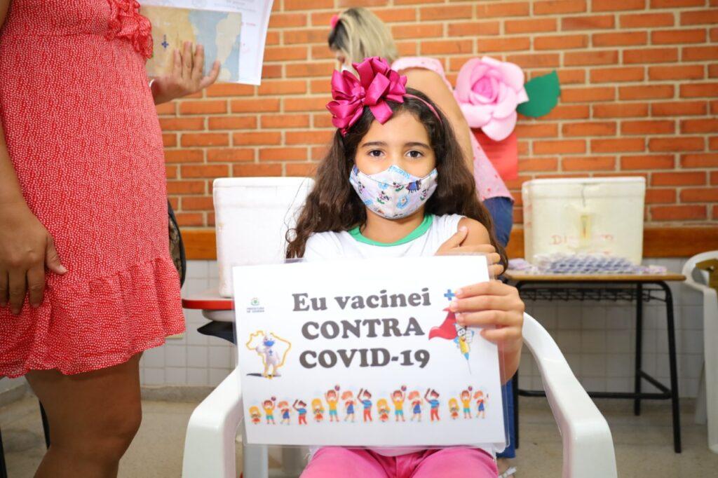 Goiânia atinge marca de 50 mil crianças de cinco a 11 anos vacinadas contra Covid-19