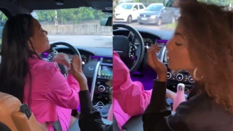 Ludmilla brinca e finge tentativa de 