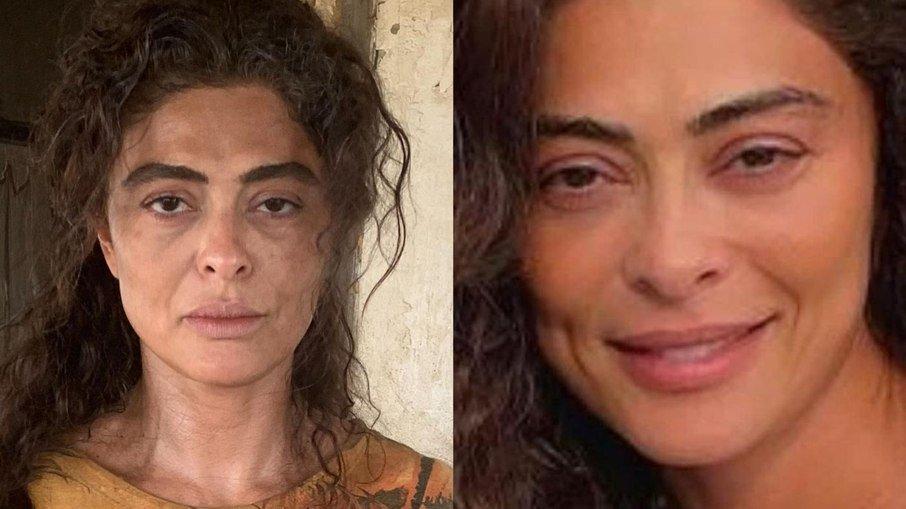 Maquiadora mostra Juliana Paes envelhecida para gravar 