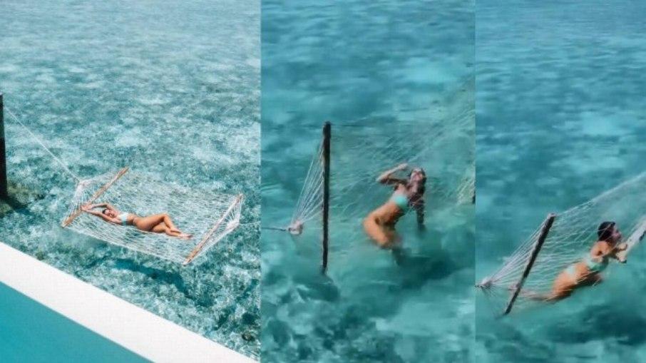 Jade Picon mostra perrengue chique nos bastidores de foto nas Maldivas