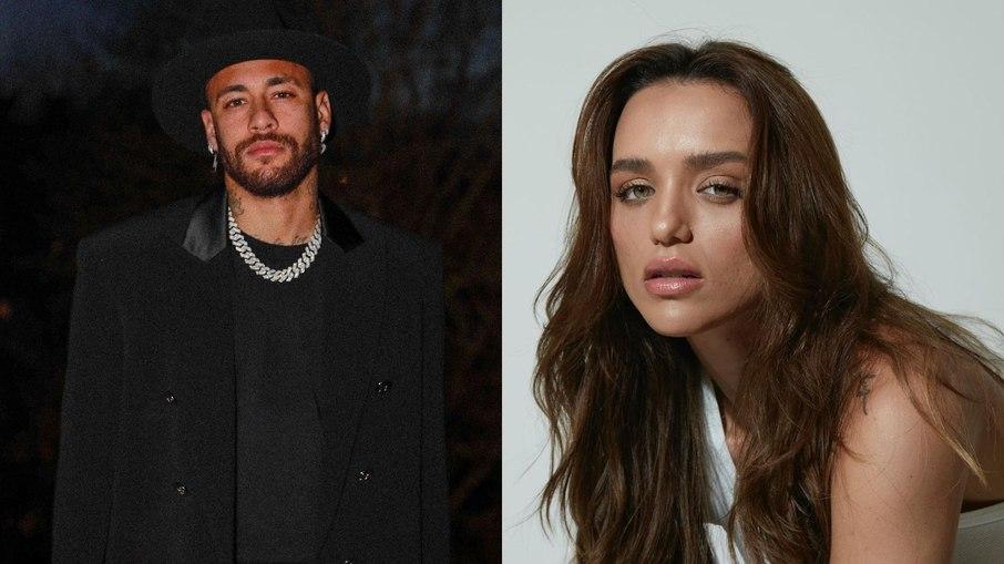 Neymar e Rafa Kalimann trocaram beijos na festa de Rafaella Santos