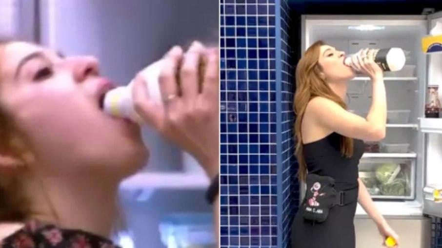 Ana Clara recria cena do 'BBB 18' em que bebe leite da garrafa