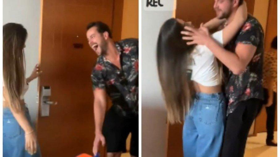 'BBB 22': Laís Caldas mostra reencontro com Gustavo