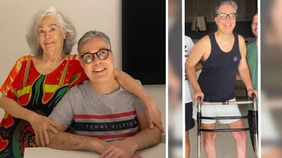 Longe da TV, Flávio Silvino comemora aniversário em casa com a mãe