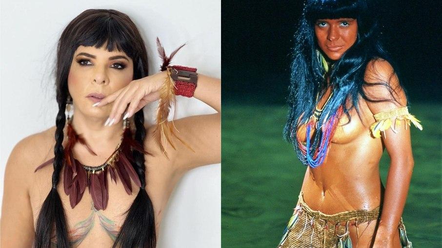 Mara Maravilha se fantasia e lembra hit 