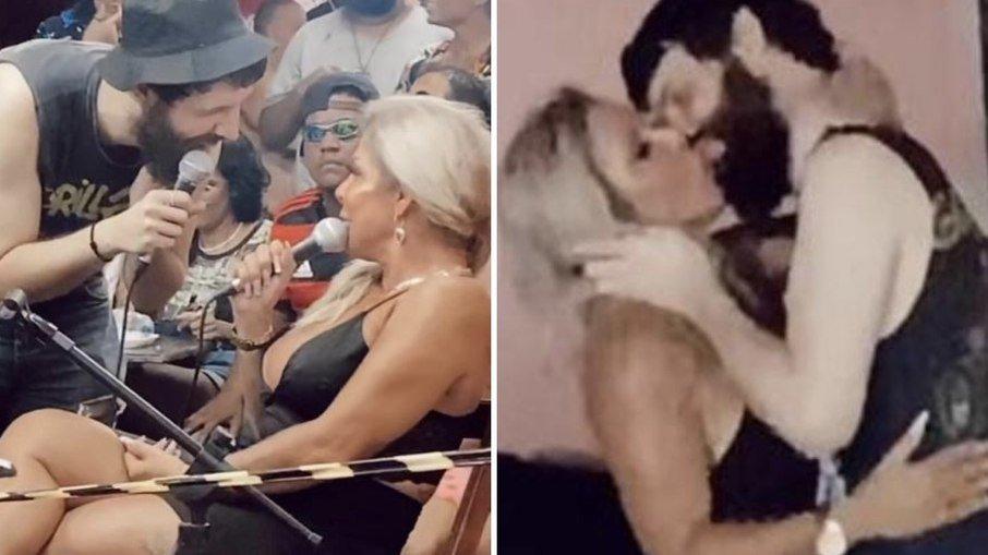 Rosana Menezes é surpreendida pelo humorista Diogo Defante em podcast
