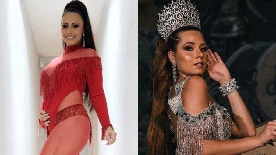 Viviane Araújo deseja sorte a Duda Serdan, substituta na Mancha Verde