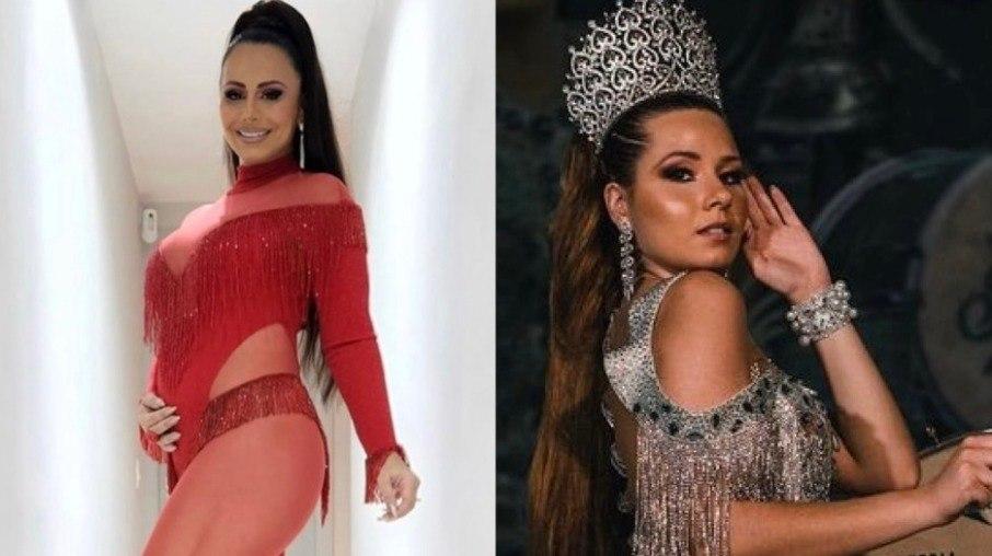 Viviane Araújo deseja sorte a Duda Serdan, substituta na Mancha Verde