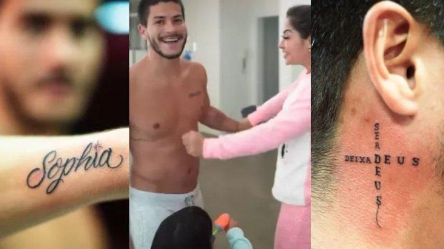 Arthur Aguiar tatua homenagem a Maíra Cardi, filha e fãs