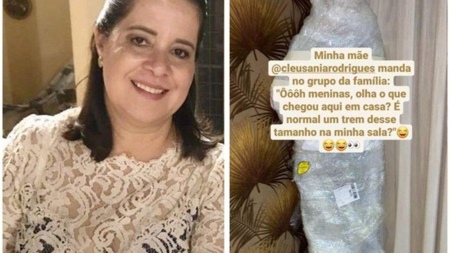 Fãs surpreendem mãe de Laís Caldas com totem de Gustavo Marsengo