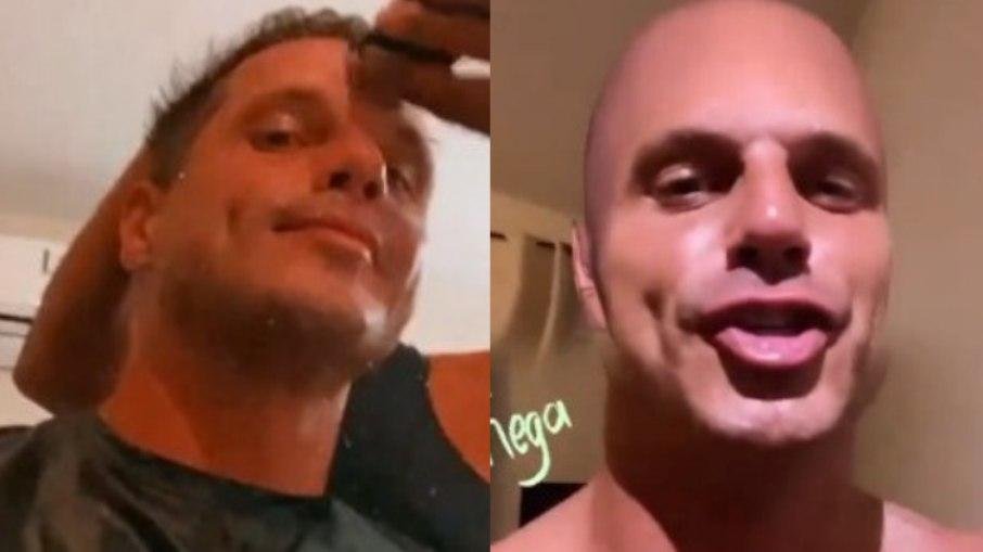 Fernando Fernandes muda de visual e aparece careca: 'Chega'